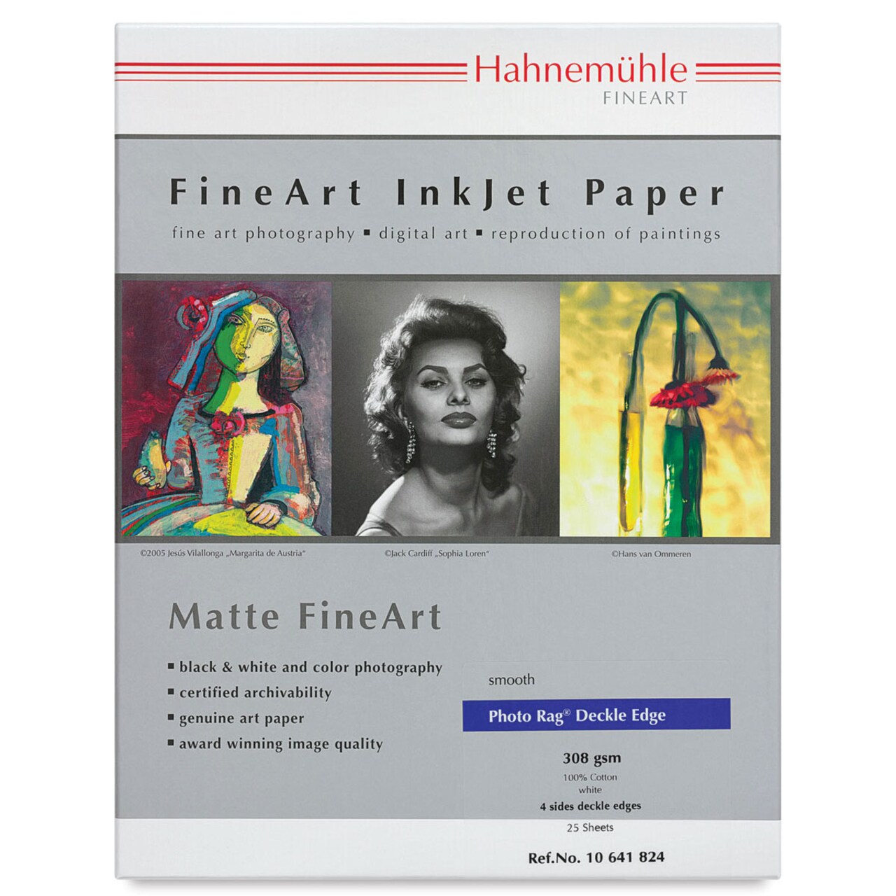 Hahnemuhle Photo Rag Deckle Edge Inkjet Paper - 8-1/2" x 11", 25 Sheets